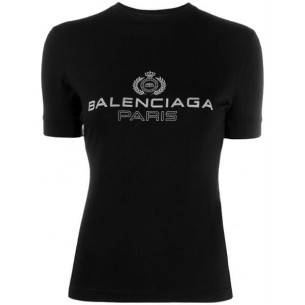 【BALENCIAGA】BB バレンシアガ パリ Tシャツ コピー BLACK 594603TGV471000